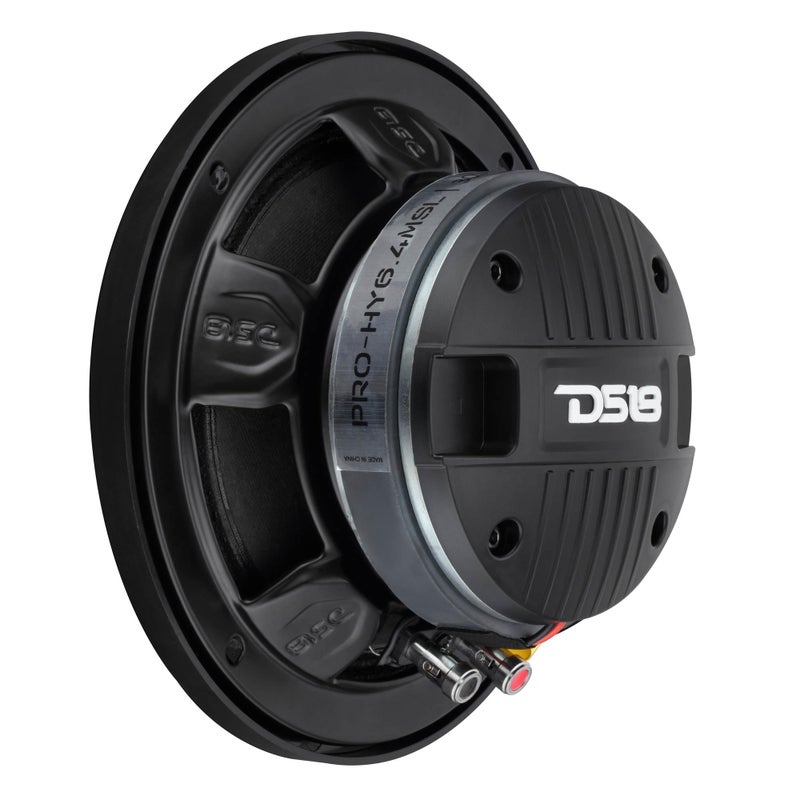 DS18 PRO-HY6.4MSL 6.5" Shallow Hybrid Mid-Range Car Audio Loudspeaker with Built-in Driver and Grill Included 300W Max 150W RMS 4 Ohms (1 Speaker) - Image 5