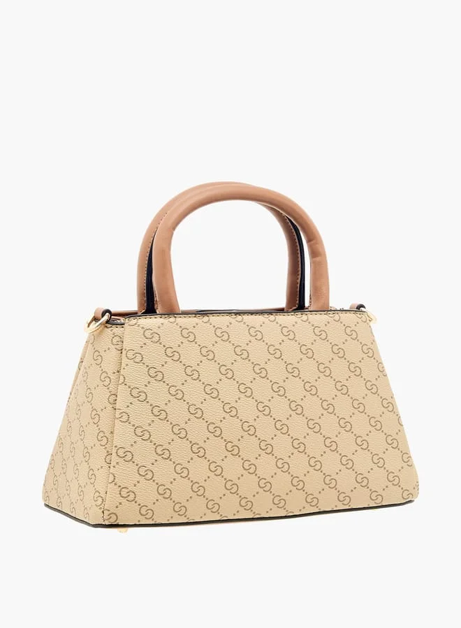 Celeste Women Solid Tote Bag with Detachable Strap and Zip Closure
