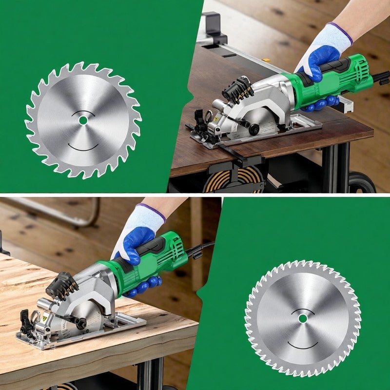 Mini Circular Saw: 4-1/2 Inch 580W 3700RPM Copper Motor - 0°-45° Bevel Cutting 23-43CM Variable Depth Compact Circular Saw for Woodworking DIY Enthusiasts - Image 5