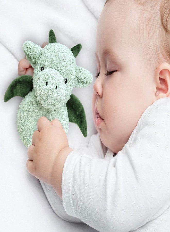 Doindute Baby Dragon Soft Rattle Toy, Plush Dinosaur Infant Shaker Rattle Easy-Grasp Stuffed Animal Toy, Gifts for Newborns Babies Toddlers Boys Girls, Green, 6 Inches - Image 4