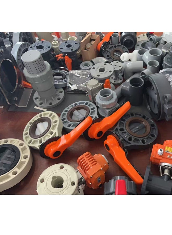 Generic - UPVC/CPVC/PPH Butterfly Valve Handle Manual Turbine Double Clamp PN16 Kg National Standard American Standard Japanese Standard EPDM Fluorine-Color:Handle Butterfly Valve Dn65 (2-1/2'') (65a) + Epdm Seal - Image 1