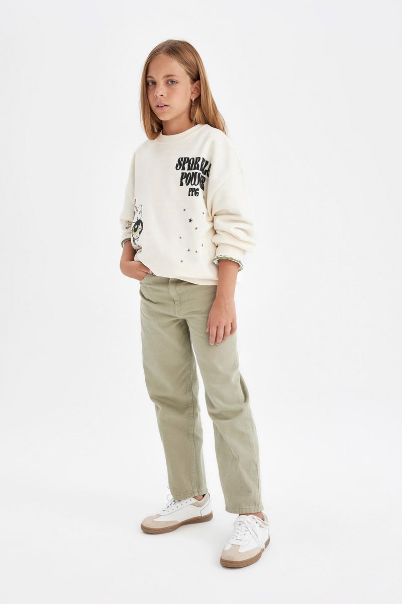 DeFacto Girl Straight Fit Wide Leg Cotton Pants - Image 3