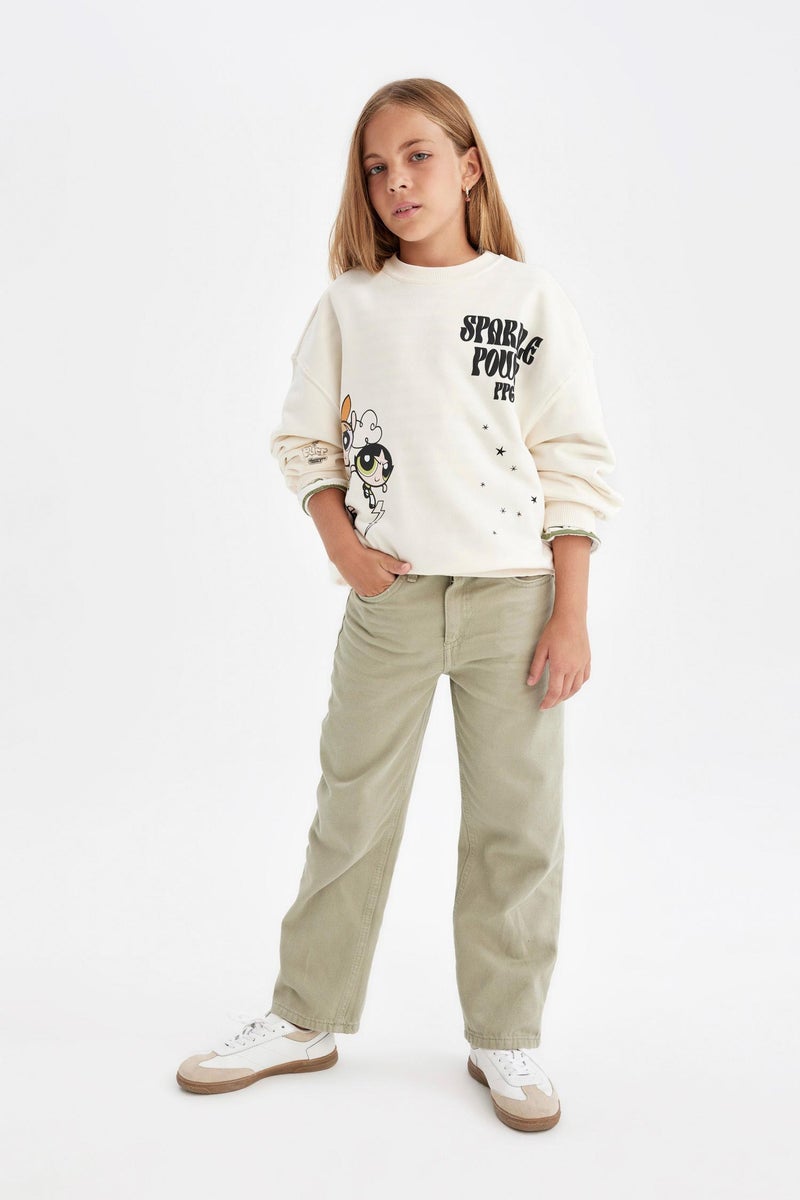 DeFacto Girl Straight Fit Wide Leg Cotton Pants - Image 5
