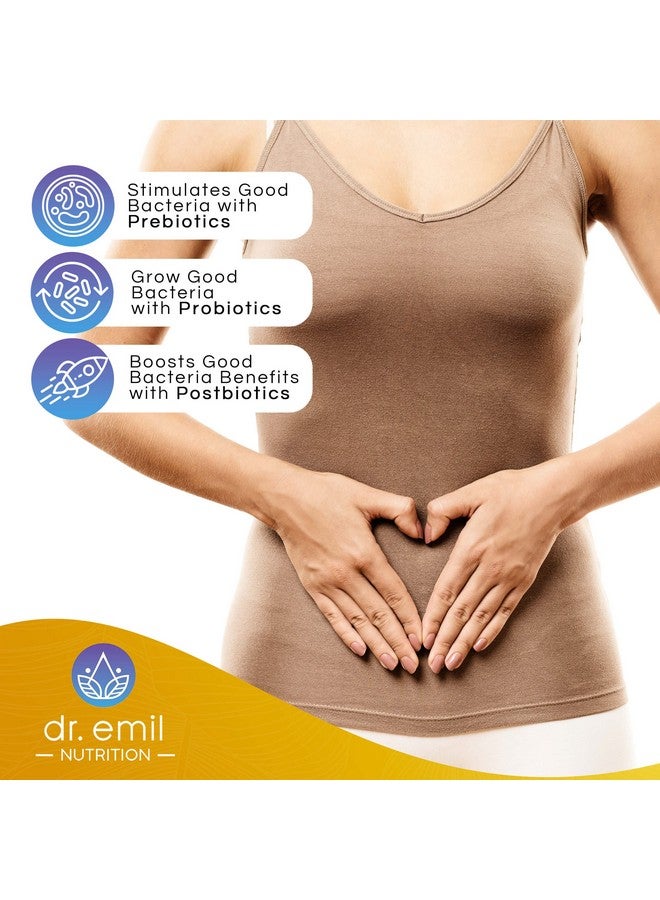 DR EMIL NUTRITION Total Gut Health Complex Prebiotic + Probiotic + Postbiotic Gut Health Supplements For Women And Men Probiotics For Digestive Health & Gut Health 60 Capsules - Image 4