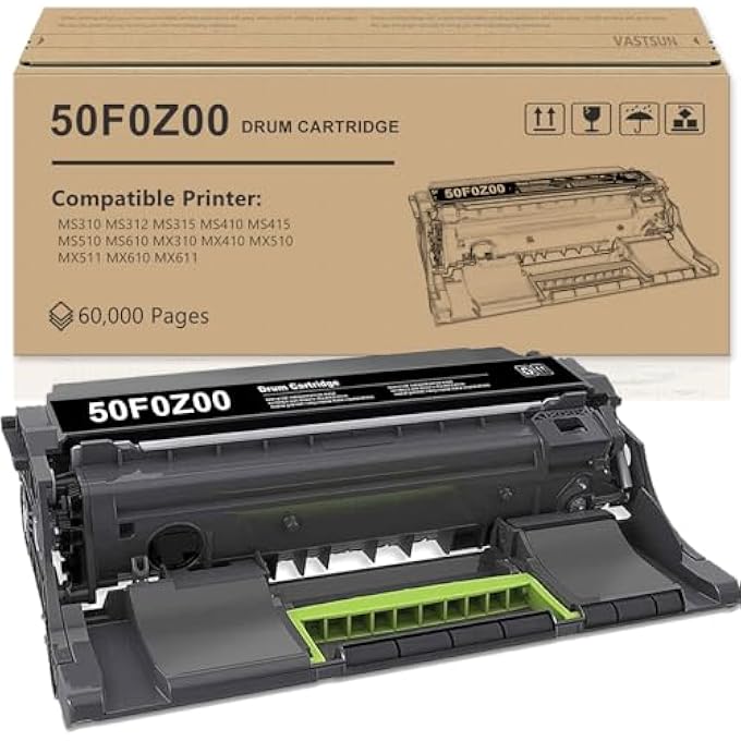 50F0Z00 IMAGING UNIT COMPATIBLE FOR LEXMARK 50F0Z00 50F0Z0G 500Z 500ZG IMAGING UNIT FOR MS310D MX410DE MS410DN MS415DN MS510DN MX310DN MX510DE MX511DTE MX611DHE MX317DN PRINTER(1-PACK, BLACK) - Image 1