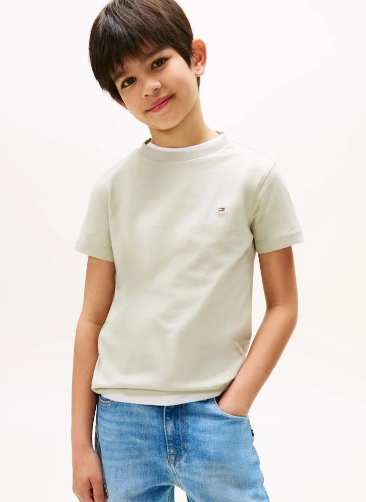 تومي هيلفيغر Kids Essential Crew Neck T-Shirt