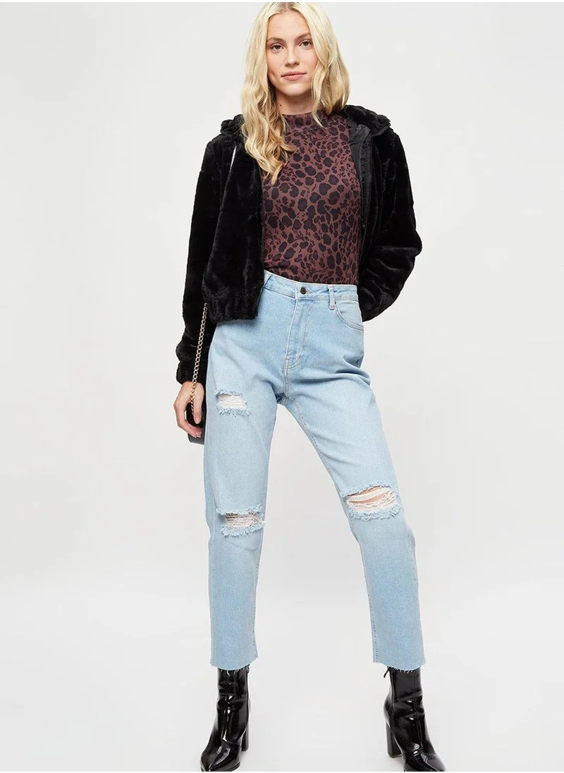 DOROTHY PERKINS Ripped High Waist Jeans