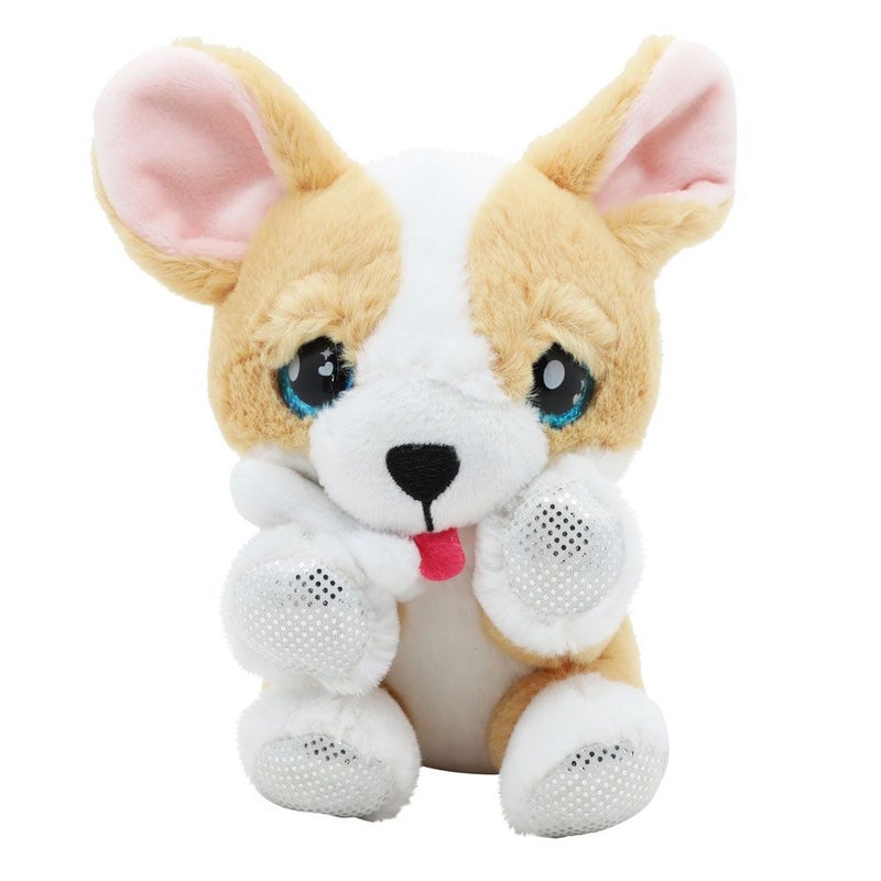 Fluffy Dog with Blue Eyes Plush Figure with Sounds - 35055