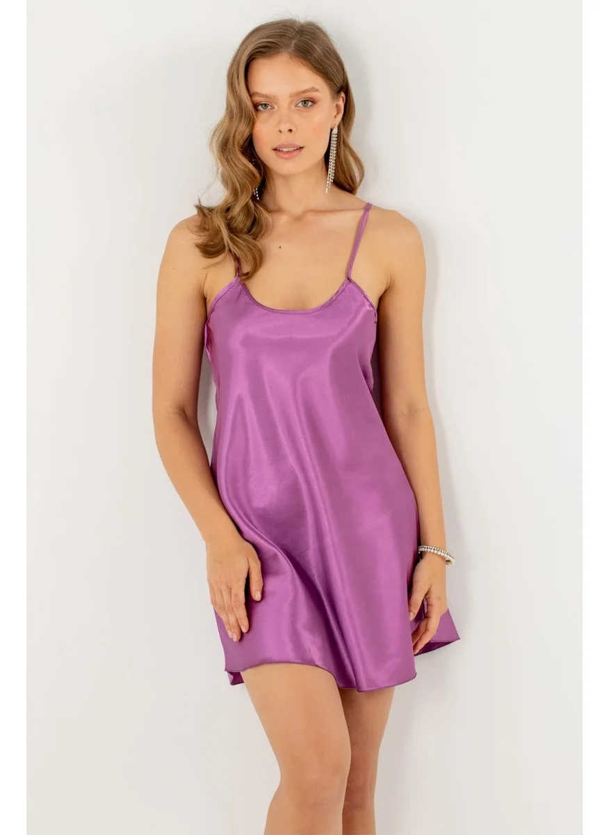 Miorre Thin Strap Mini Satin Nightgown