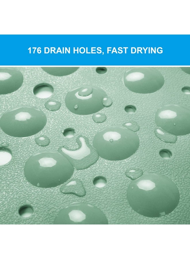 AmazerBath Shower Mat Non Slip 40 x 16 Inches, Shower Stall Mats with Suction Cups and Drain Holes, Non Slip Bath Mat for Tub for Elderly & Kids, Mint Green - Image 5