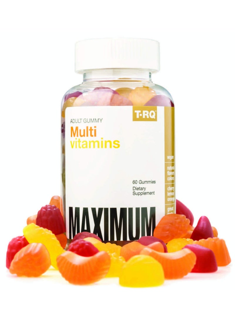 T.RQ Multivitamin Gummies with Essential Vitamins and Minerals for Daily Health 60 Gummies