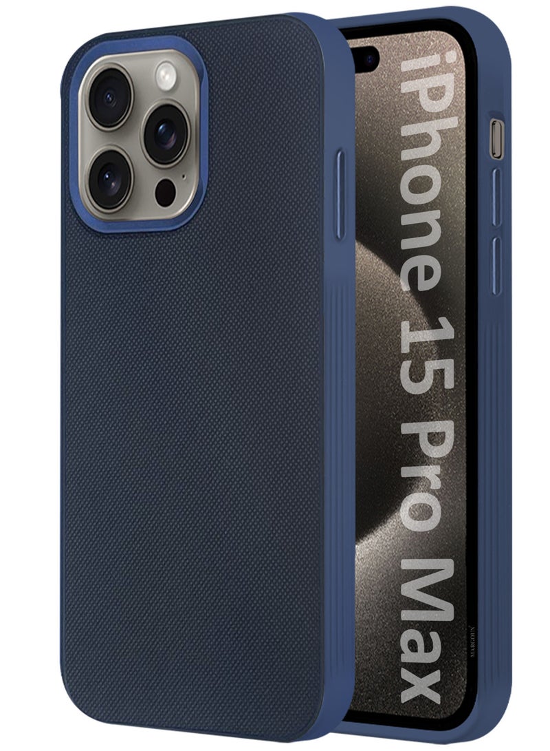 CATANES iPhone 15 Pro Max Vegan Leather Case Cover, Slim Fit, Raised Edges for Camera and Screen Protection - Image 1