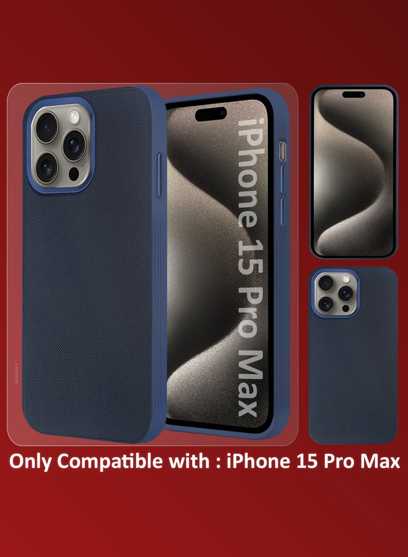 CATANES iPhone 15 Pro Max Vegan Leather Case Cover, Slim Fit, Raised Edges for Camera and Screen Protection - Image 2