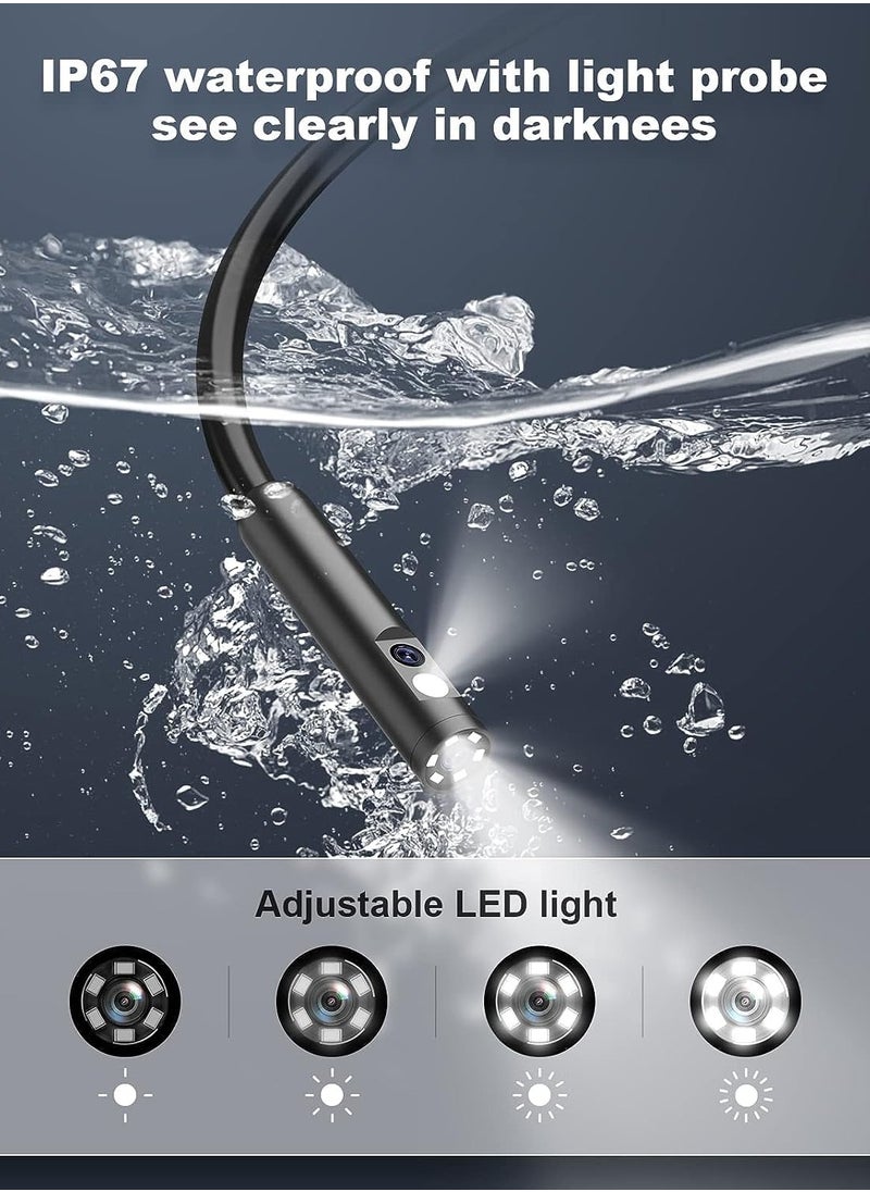 Milatech Dual Lens Endoscope Camera with 4.3" Screen, 16.5FT IP67 Waterproof Flexible Borescope, HD Industrial Sewer/Plumbing/Auto Inspection Camera with LED Lights – Ideal Gadget Gift for Men/Dad/Husband  - Image 5