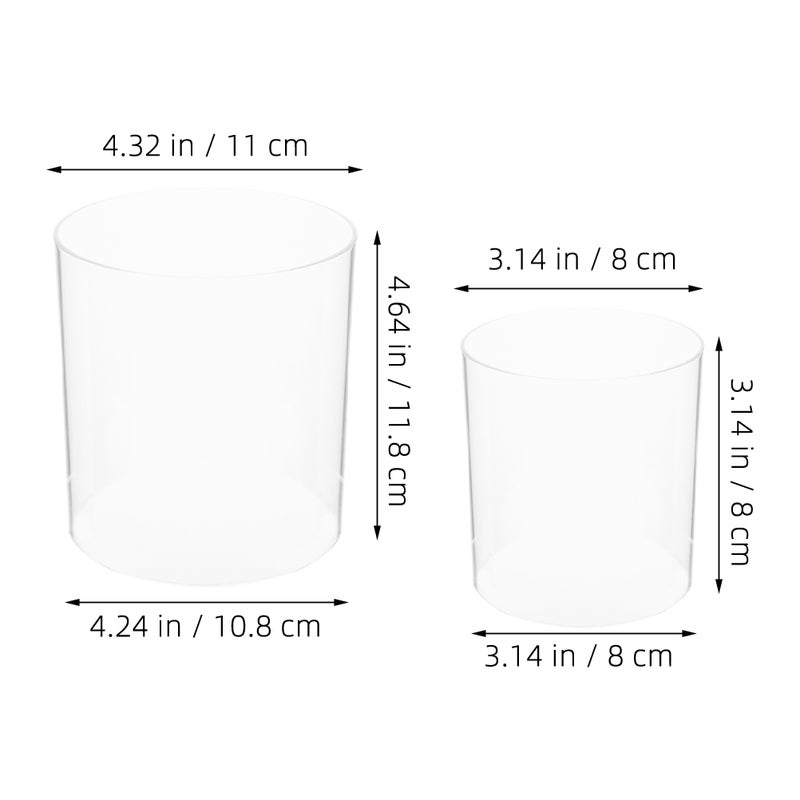 2pcs Clear Glass Oil Lamp Chimney Replacement Transparent Kerosene Lamp Cover Small Oil Lamp Shade Replacement Oil Lamp Chimney - Image 4