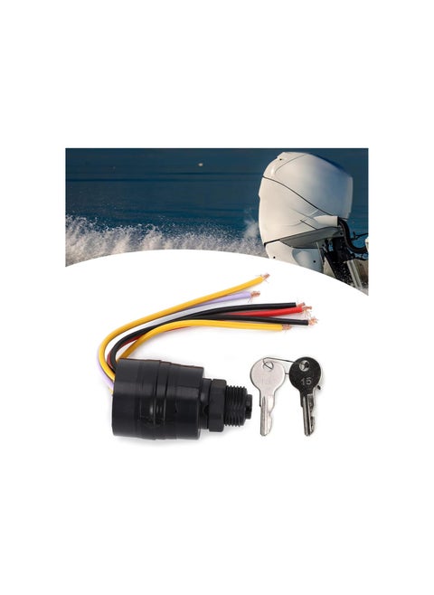 Ignition Starter Switch with Key, 6 Wire MP41070?2 17009A2 for Marine Boat Most Outboard Motors