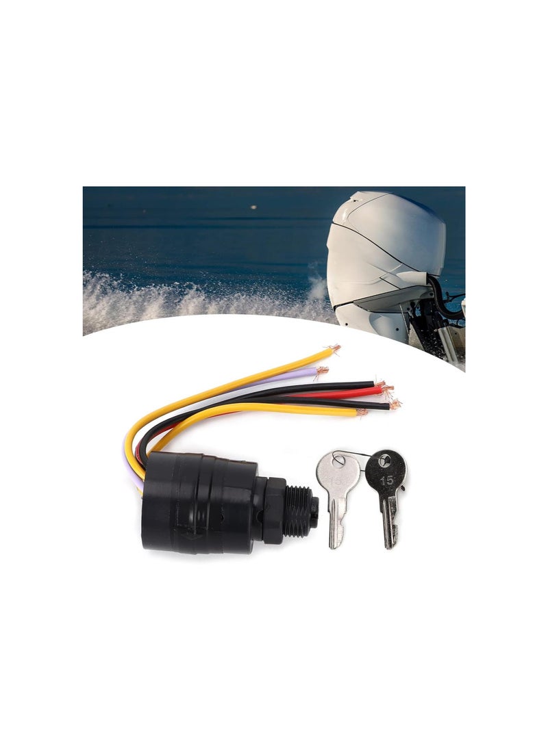 Generic - Ignition Starter Switch with Key, 6 Wire MP41070?2 17009A2 for Marine Boat Most Outboard Motors - Image 1