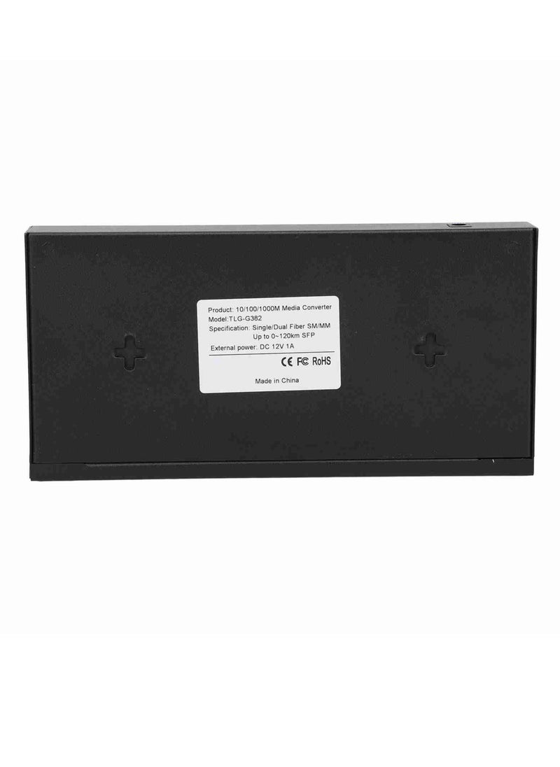 Generic Gigabit Ethernet Fiber Switch 8 Optical Port 2 Electrical Port Up To 120km RJ45 Port SFP Fiber Media Converter 100‑240V UK Plug  - Image 5