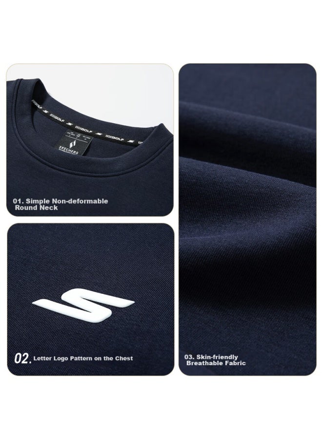 Skechers 7a Antibacterial Sweatshirt, Autumn And Winter New Year Versatile Long-sleeve Pullover Undershirt, Loose Comfortable Casual Top For Men And Wome