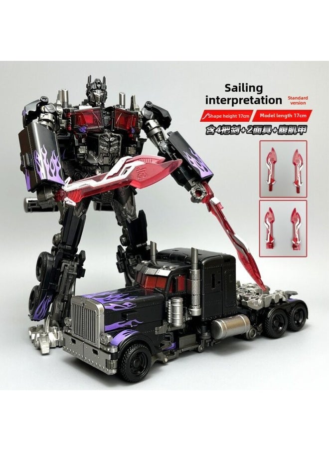 Generic - H6001-4 Ys-04 Star Commander Ss38 Hornet Car Robot Model Toy Vehicle Transformation Action Figure Collectible-Color:Hundred Dark Black Flying Wing Pillar - Image 1