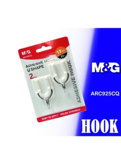 M&G M&G Chenguang U shape Adhesive Wall Hook 1.5kg 2pcs - No:ARC925CQ  - Image 2