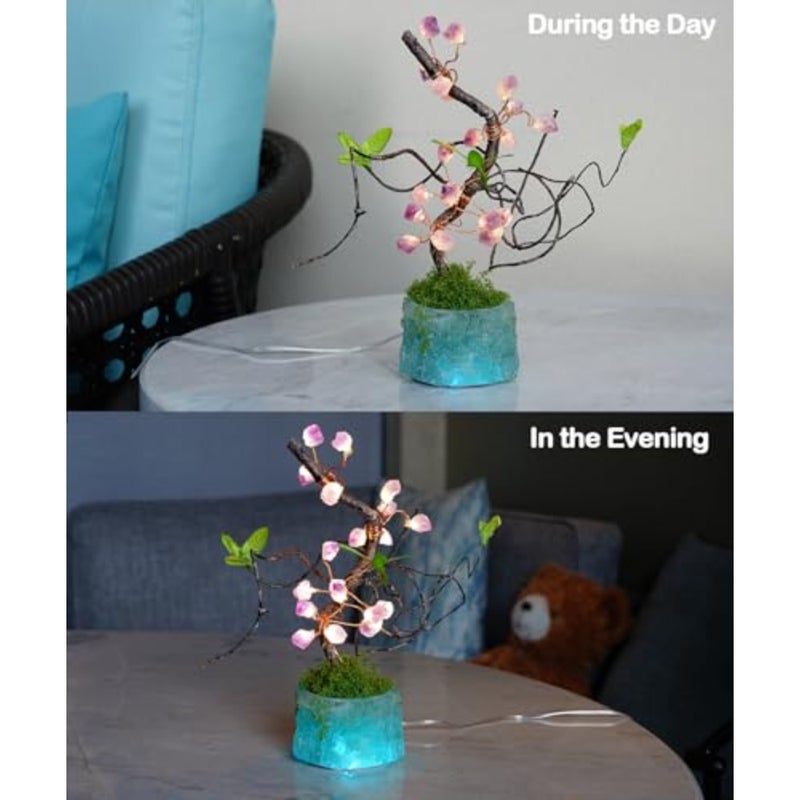 10.6" Crystal Tree of Life Night Light with Remote and Timer, USB/Battery Powered, Adjustable Warm to Cool White, Healing Stone Decor, Unique Gift for Women, Housewarming, Birthday - Image 4