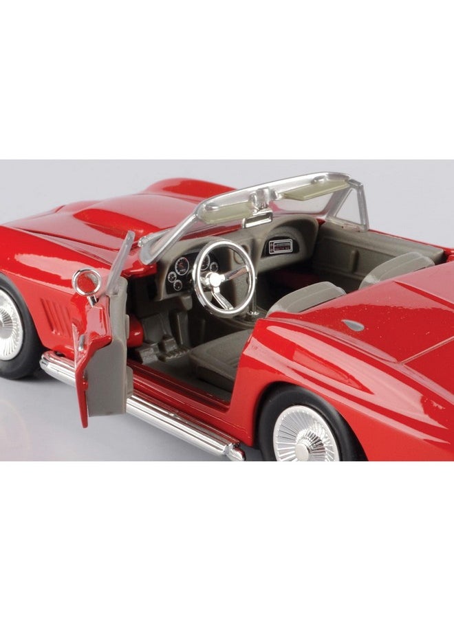 Motor Max 1967 Chevy Corvette, Red - Motormax 73224 - 1/24 Scale Diecast Model Toy Car  - Image 4