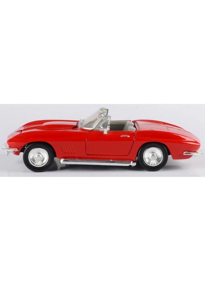 Motor Max 1967 Chevy Corvette, Red - Motormax 73224 - 1/24 Scale Diecast Model Toy Car  - Image 2