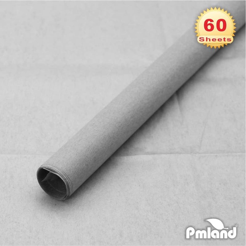PMLAND ورق تغليف هدايا - لون رمادي فضي - 20 بوصة × 26 بوصة 60 ورقة - Image 5