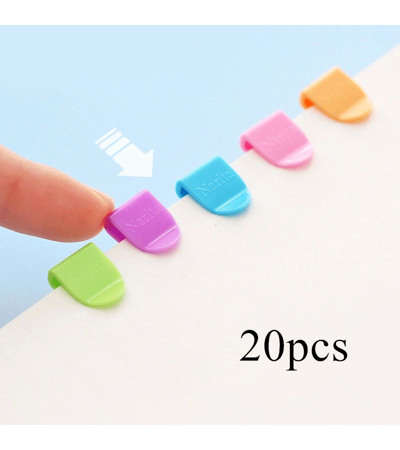 20Pcs Plastic Mini Clips Color Office Notebook Label Folder Organizer - Image 2