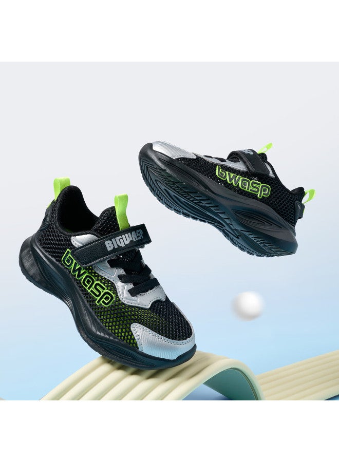 BIGWASP Big Wasp Boys' Sports Shoes Spring New Running Shoes D112621683k Twilight Green Size 41 - Image 2