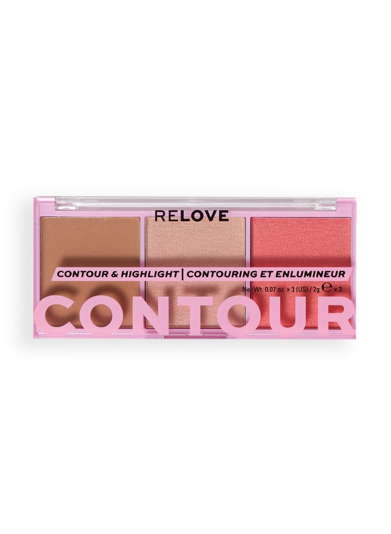 Revolution Relove Colour Play Contour Trio Palette Sugar - Image 1