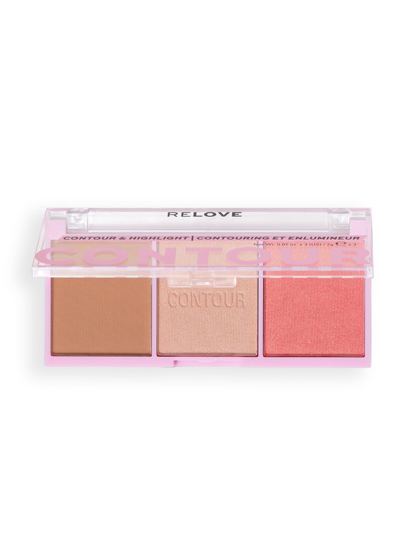 Revolution Relove Colour Play Contour Trio Palette Sugar - Image 2