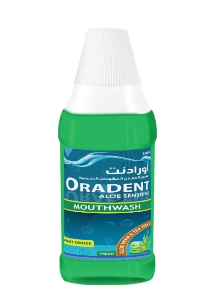 ORADENT - mouth wash aloe vera & tea tree oil 250ml - Image 1