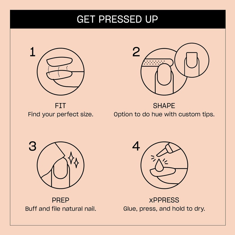 OPI On Point Glow to Prom With Me? | Short Squoval Nude Iridescent Press On Nails | With Nail Glue | Long Lasting, Reusable, Non-damaging - Image 4