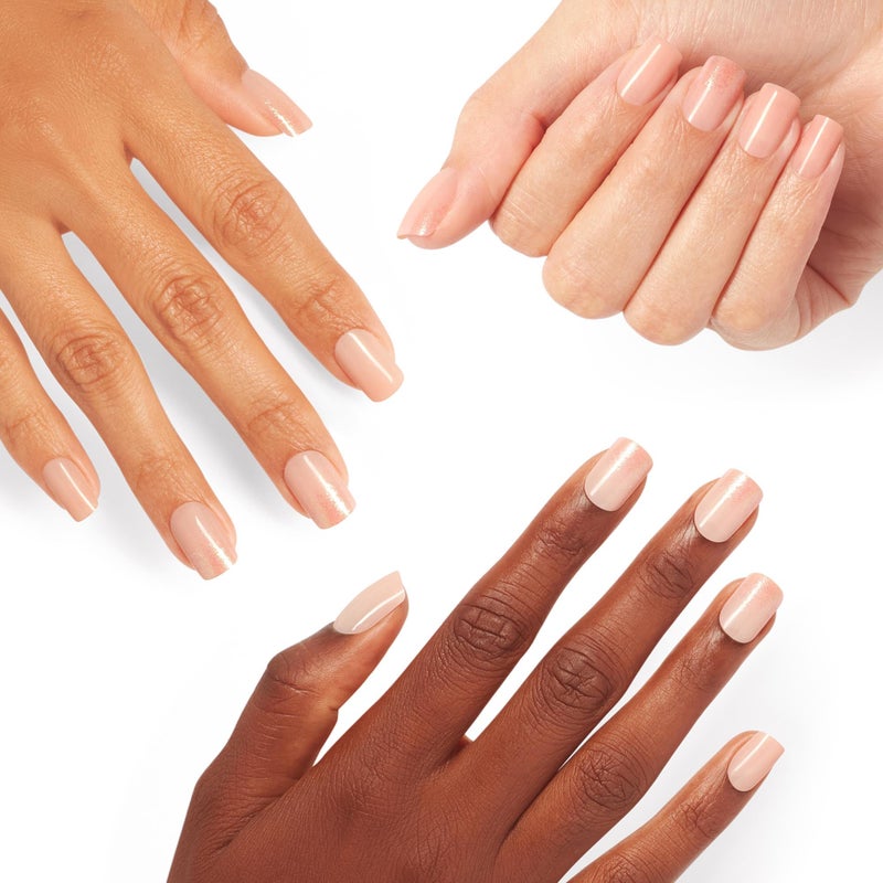 OPI On Point Glow to Prom With Me? | Short Squoval Nude Iridescent Press On Nails | With Nail Glue | Long Lasting, Reusable, Non-damaging - Image 3