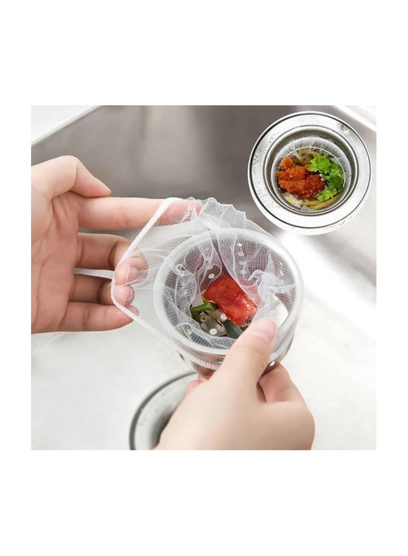 Disposable Sink Strainer Mesh Bag for Kitchen-100 Pcs, Norlitec Sink Strainer Mesh Bags for Kitchen Bathroom Balcony, Premium Disposable Anti-Clogging Sink Strainer Bags for all Home Sink Strainers - Image 1