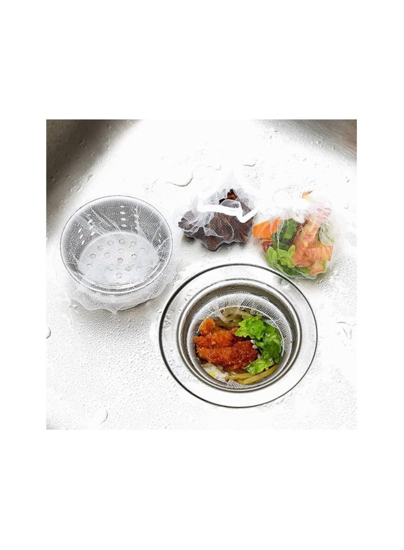 Disposable Sink Strainer Mesh Bag for Kitchen-100 Pcs, Norlitec Sink Strainer Mesh Bags for Kitchen Bathroom Balcony, Premium Disposable Anti-Clogging Sink Strainer Bags for all Home Sink Strainers - Image 2