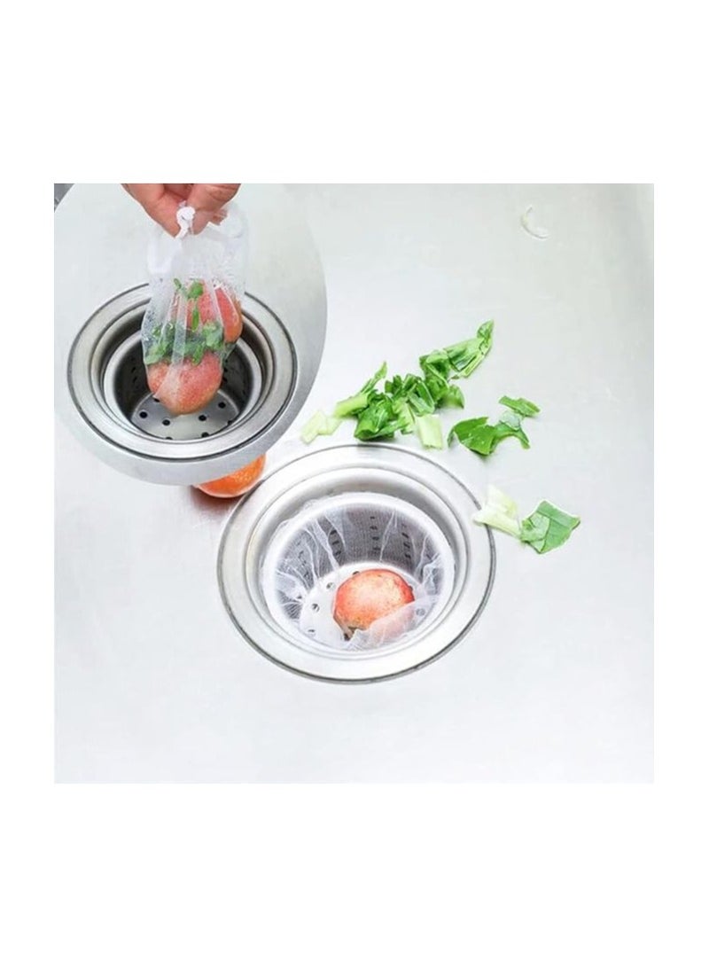 Disposable Sink Strainer Mesh Bag for Kitchen-100 Pcs, Norlitec Sink Strainer Mesh Bags for Kitchen Bathroom Balcony, Premium Disposable Anti-Clogging Sink Strainer Bags for all Home Sink Strainers - Image 4
