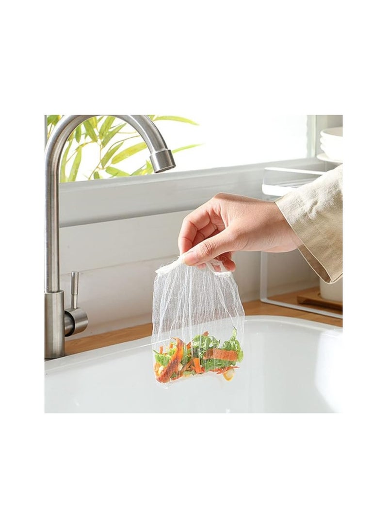 Disposable Sink Strainer Mesh Bag for Kitchen-100 Pcs, Norlitec Sink Strainer Mesh Bags for Kitchen Bathroom Balcony, Premium Disposable Anti-Clogging Sink Strainer Bags for all Home Sink Strainers - Image 5