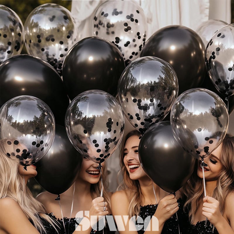 Suwen Metallic Gold Balloons And Confetti Balloons Set 47Pcs Latex Helium Chrome Gold Balloon For Birthday Graduation Anniversary Party Decorations - Image 4