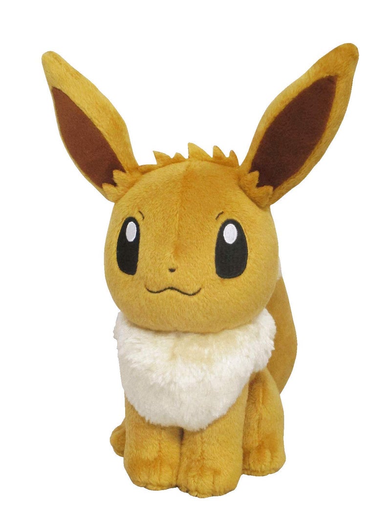 Sanei Pokemon All Star Series Eevee Stuffed Plush, 8", Brown (PP07) - Image 2