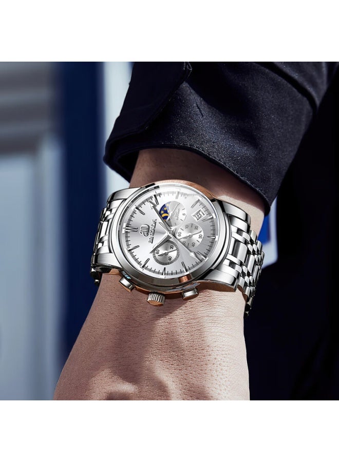 Binkada Men's Moon Phase Multifunction Automatic Mechanical Watch Top 10 Brand Birthday Gift For Boyfriend - Image 1