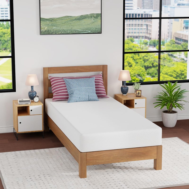 FDW مرتبة فوم ميموري جيل 8 بوصة للنوم البارد تخفيف الضغط مرتبة متوسطة الصلابة معتمدة من CertiPURUS في صندوق سرير مزدوج XL