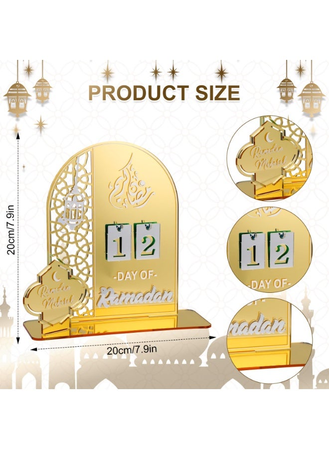 تشيلور تقويم رمضان، تقويمات العد التنازلي الأكريليكية، ديكورات رمضانية للمنزل، تقويمات العد التنازلي الأكريليكية، هدايا زينة رمضان، 30 يومًا حتى العيد - Image 2