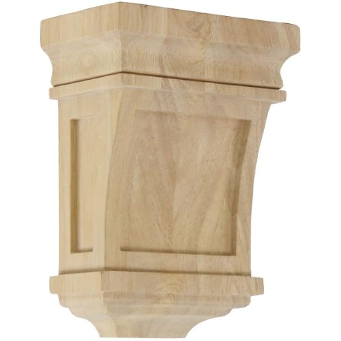 COR05X03X07SFRO 5-INCH W X 3-INCH D X 7-INCH H SANTA FE CORBEL, RED OAK - Image 1
