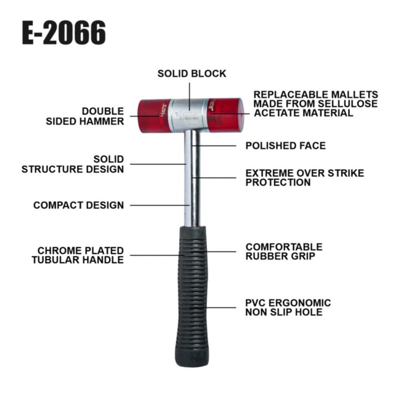 Eastman Plastic Mallet Hammer Set Of 1Pcs 25 Mm Alloy Steel With Better Gripping Hand Tools Fitting For Home Industrial Professional Use E2066 - Image 3
