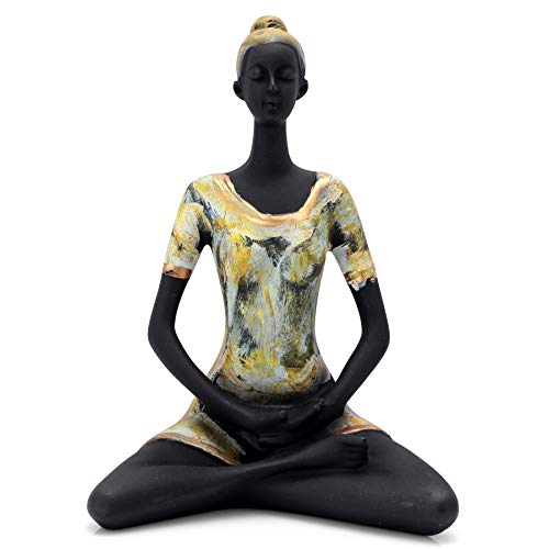 zart Resin Yoga Lady Showpiece For Home Decor & Office Decor (Set of 3), Multi Colour, figures - Image 5