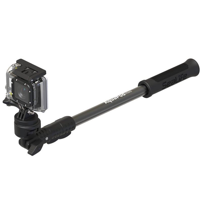 SeaLife AquaPod Mini Camera Pole with Standard ¼-20 Camera Mount & Action Camera Adapter - Extends 15.5 to 38” - Gets Closer to Subjects - Tilts for Selfies - Image 2