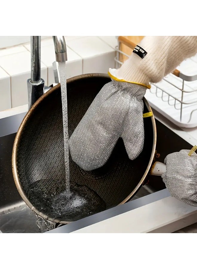 Reusable Wire Kitchen Cleaning Gloves – Heavy-Duty Scrubbing Gloves for Dishes, Cups, and Utensils - Image 1